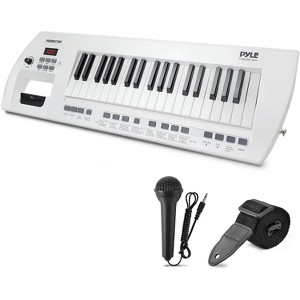 Pyle Digital Musical Karaoke Keyboard - Portable Electronic Piano Keyboard & Wired Microphone (37 Keys) - 1 of 4