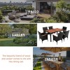Coolbibila-7-Piece Dining Set For Outdoor, Pe Rattan Wicker Patio Furniture Set, Stackable Armrest Chairs With Cushions - 3 of 4