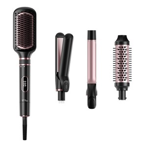 NICEBAY Wand Curling Iron, Curling Wand Set with Flat Iron Hair Straightener, Fast Heat Hair Waver Curler - 1 of 4