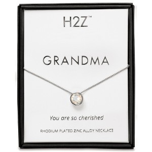 Pavilion Gift Company - Grandma White Opal - 16" - 17.5" Rhodium Necklace - Necklaces - 1 of 4