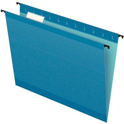 Pendaflex SureHook Polylaminate 1/5 Cut Hanging File Folder, Letter, Blue, pk of 20