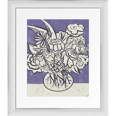 Ecru Floral Framed Wall Art Ptm Images Target