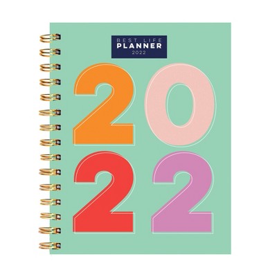 2022 Luxe Planner 9"x7" Daily/Weekly/Monthly Color Year Best Life - The Time Factory