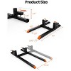 Pallet Forks Skid Steer - 60" 4000LB Heavy Duty Clamp-On Tractor Forks with Adjustable Stabilizer Bar for Buckets - 3 of 4