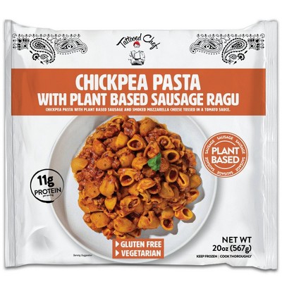 Tattooed Chef Frozen Chick Pea Pasta with Plant Based Sausage Ragu - 20oz