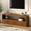 VYNXARIA Stylish TV Stand,Classic Design with Three Drawers and Spacious Surface,Versatile as TV Console or Side Cabinet,Brown - 2 of 4