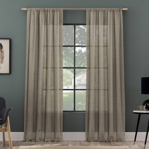 84 X50 Subtle Foliage Recycled Fiber, How To Steam Clean Sheer Curtains
