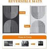 Waterproof Outdoor Rug for Patio, Reversible Plastic Straw Mat Portable Outside Floor Carpet, for RV, Balcony, Porch, Easy to Clean - 2 of 4