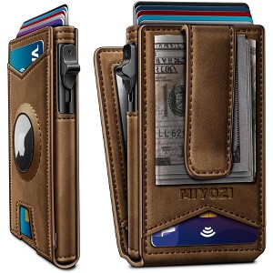 Generic Airtag Wallet for Men,with Money Clip Gift Boxed,Slim Front Pocket Wallet RFID Blocking Metal Case Smart Pop-up Credit Card Holder - 1 of 4