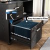 GALAXHERO 3-Drawer Wood Lateral Filing Cabinet, Mobile Printer Stand with Open Shelves for Home Office - 4 of 4