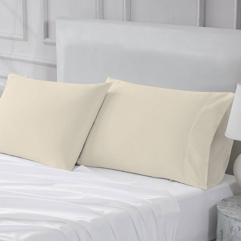300 Thread Count Wrinkle Resistant Solid Pillowcase Set - Color Sense, 5 of 10
