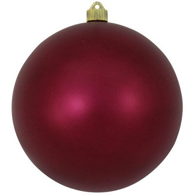 Christmas by Krebs Matte Bayberry Red Shatterproof Christmas Ball Ornament 8" (200mm)