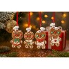Transpac PVC Chef Gingerbread Ornament Set of 4 for Christmas Tree Home Decorations - 2 of 2