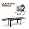 Crestlive Products Modern Aluminum Outdoor Dining sets Expandable Patio Dining Table with arm chairs for 4-10 People Outside - 2 of 4