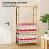 Hanger, portable closet, clothing hanger with 2 storage shelves, heavy-duty metal hanger, independent wardrobe for storing clothes - 4 of 4