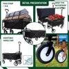 BEAFUP Collapsible Foldable Beach Wagon Cart with Strapping System & 3pcs Waterproof Liner Bag,360lbs Capacity for Camping,Shopping,Beach - 4 of 4