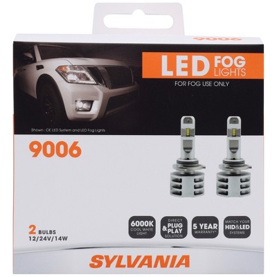 SYLVANIA - 9006 ZEVO FOG LED - Premium Quality Plug and Play LED Fog Lights, Bright White Light Output, Matches HID & LED Headlight Lighting Systems, Added Style & Performance (Contains 2 Bulbs)