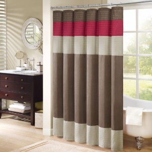 Faux Silk Shower Curtain - 1 of 4