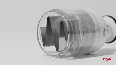OXO White Manual Food Chopper with Stainless Steel Blade