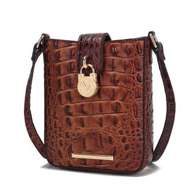 MKF Collection Avery Women’s Croc-Embossed Vegan Leather Crossbody Versatile Bag by Mia K