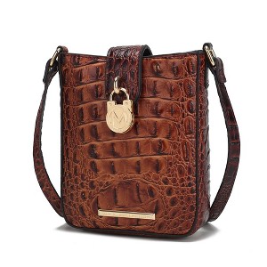 MKF Collection Avery Women’s Croc-Embossed Vegan Leather Crossbody Versatile Bag by Mia K - 1 of 4