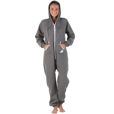 Joggies - Charcoal Gray Kids Footless Hoodie One Piece