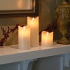 LumaBase Battery-Operated LED Wax Candles with Flickering Flame - Set of 3 - 3 of 4