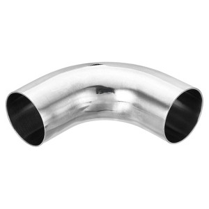 Unique Bargains 304 Stainless Steel Exhaust Hose Pipe Fitting 90 Mandrel Bend Silver - 1 of 4
