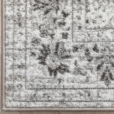 Off-White Polypropylene Oriental 8' x 10' Area Rug