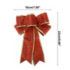 Unique Bargains Christmas Fabric Gift Bow Decoration 7.09"x9.06" 2 Pcs - 3 of 4