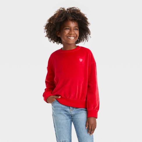 Girls 2025 red sweatshirt