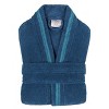 All-Season Unisex Cotton Terry Lounge Bathrobe with Embroidery by Blue Nile Mills - 2 of 4