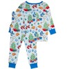 RuffleButts SoftSnooze Toddler Gender Inclusive Holiday Long Sleeve Pajama Set - 2 of 4