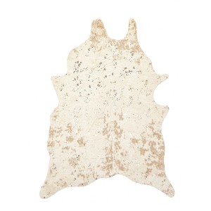 Nuloom Iraida Animal Print Shaped 5x7 Indoor Area Rug for Living Room Bedroom Dining Room Kitchen, Gold/Off White - 1 of 4
