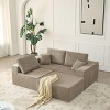 PAGED 110"Cloud Modular Sectional Couch with Ottoman & 2 Pillows,Modern 3 Seater Boneless Sofa for Living Room and Bedroom - 2 of 4