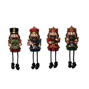 Transpac Resin Nutcracker Shelf Sitter Figurines Set of 4 Colorful Christmas Decor for Tabletop and Mantel Indoor Use - 1 of 1