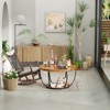 Modern 2-Tier Round Coffee Table - Space-Saving Accent Table for Living Rooms & Apartments - 2 of 4