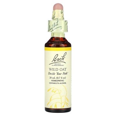Bach Original Flower Remedies, Wild Oat, 0.7 fl oz (20 ml)