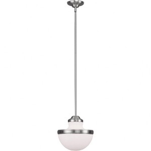 Livex Lighting Oldwick 1 - Light Flush Mount in  Brushed Nickel - 1 of 1