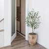Wikineon Artificial Olive Tree, 4ft Tall Fake Floor Plant with Plastic Pot for Office and Home Decor, Decorative Artificial Plant for Indoors - 3 of 4