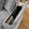 TiramisuBest 111.4" Black Corduroy Sofa with Armrests, Cup Holders, Storage Function, and Adjustable Recliner for Living Room & Bedroom - 4 of 4