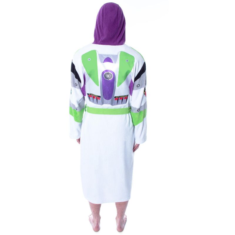 Disney Men's Toy Story Buzz Lightyear Costume Fleece Plush Robe Bathrobe, 2 of 7