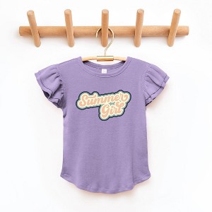 The Juniper Shop Summer Girl Retro Toddler Flutter Sleeve Tee - 1 of 2