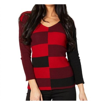Women's Ribbed V-Neck Sweater - Angel Apparel