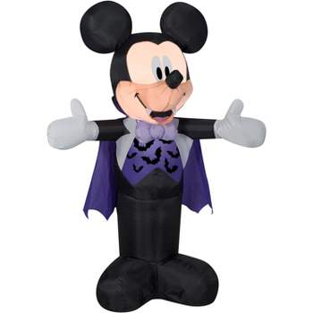 Disney Airblown Inflatable Mickey in Vampire Costume Disney , 3.5 ft Tall, Multicolored