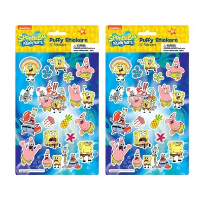 Inkology SpongeBob SquarePants Puffy Sticker Sheets, 2 Pack : Target