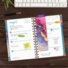 Global Printed Products Hardcover AY 2025-2026 Fashion Planner - 5.5"x8" (Rainbow Gold Marble) - 2 of 4