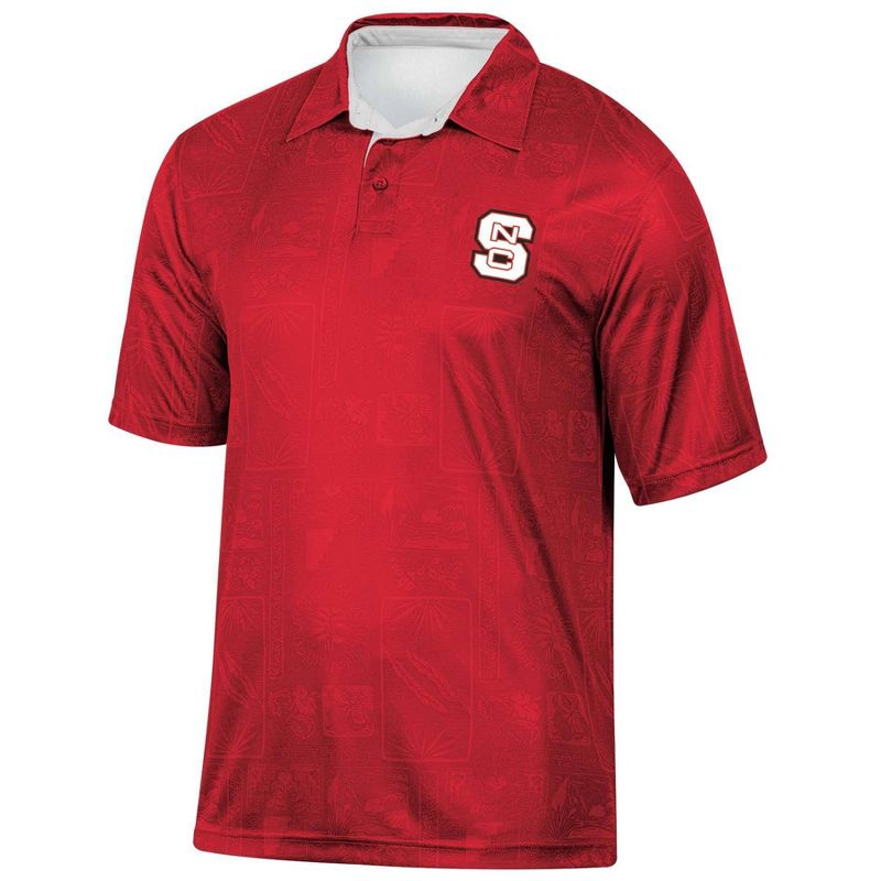 NCAA NC State Wolfpack Men&#39;s Tropical Polo T-Shirt, 1 of 4