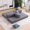 VASIP 78" Folding Sofa Bed Foam Spring Floor Mattress with 2 Pillows ,Convertible Couch Bed for Living Room,Office,Apartment,Black - 3 of 4
