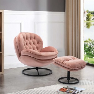 LOVMOR Accent chair TV Chair Living room Chair with ottoman - 1 of 4